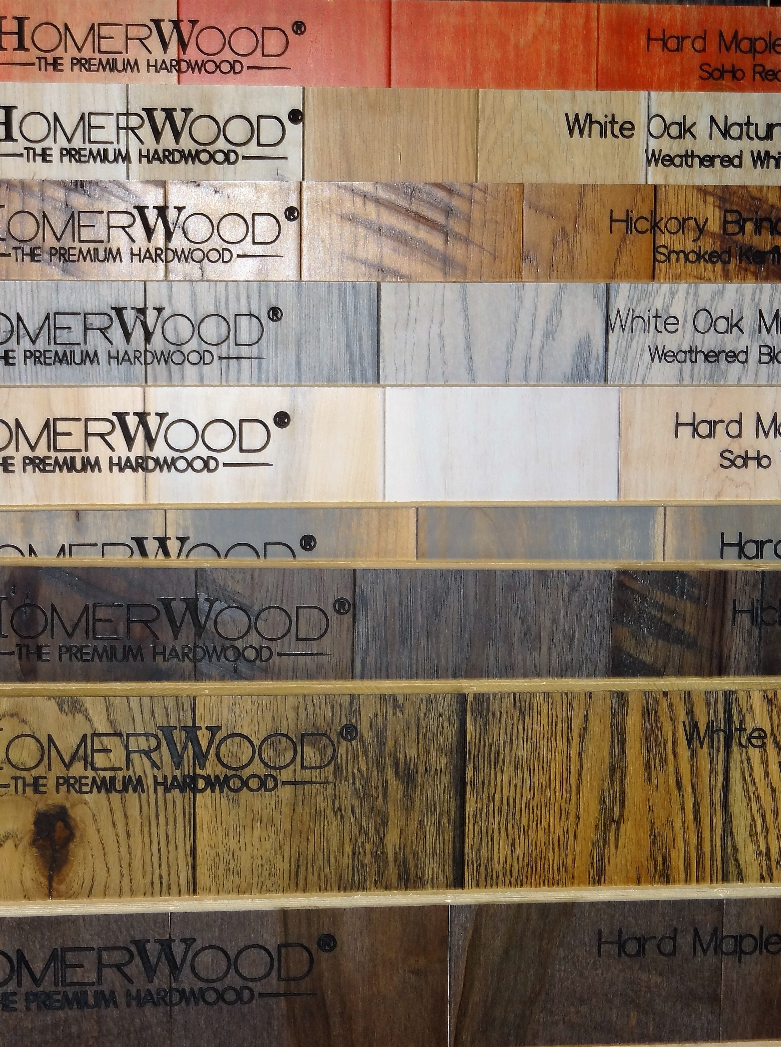 Homer Wood Display at Carpets and Floors Inc.