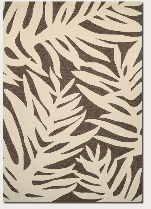 Couristan Area Rug Polypropylene Water Resistant:  Palms, Slate