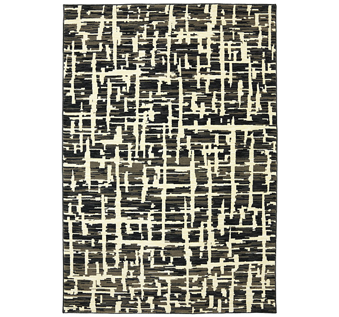 Karastan Area Rug Nylon:  Grasscloth, Black